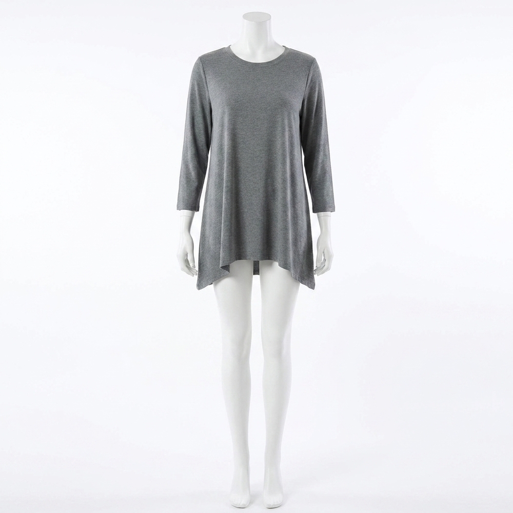 NEW COCO + CARMEN essential crew neck tunic in smokey grey